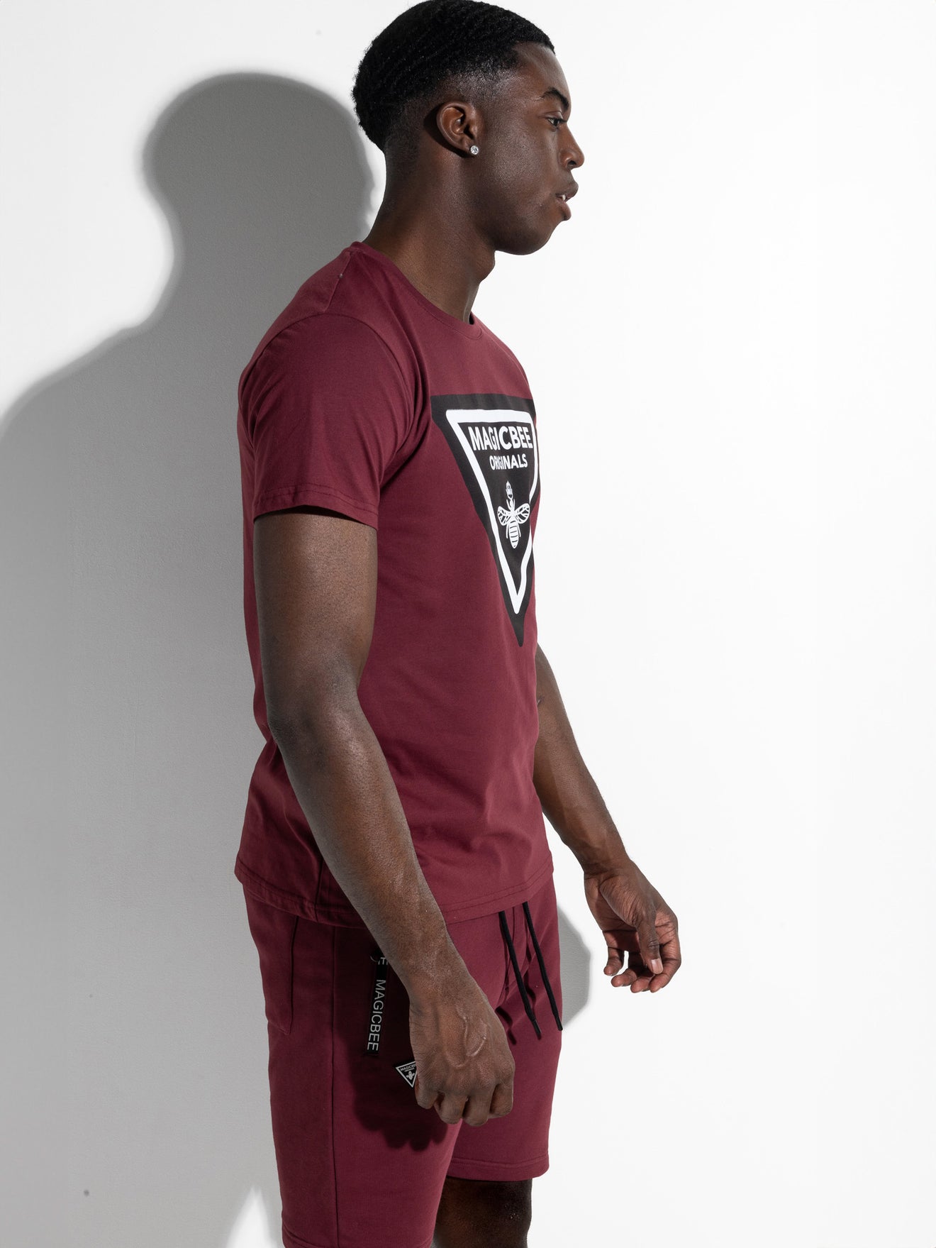 MagicBee Triangle Logo Tee - Burgundy