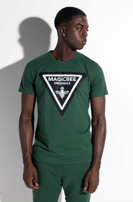 MagicBee Triangle Logo Tee - Green