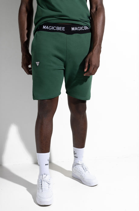 MagicBee Rib Logo Shorts - Green