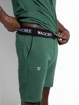 MagicBee Rib Logo Shorts - Green