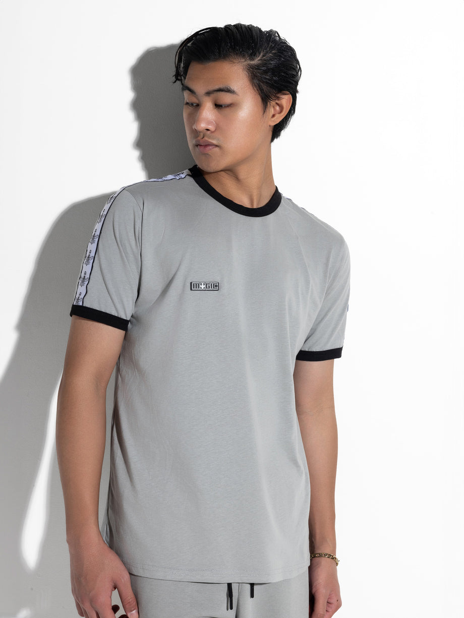 MagicBee Tape Logo Tee - Ice Grey