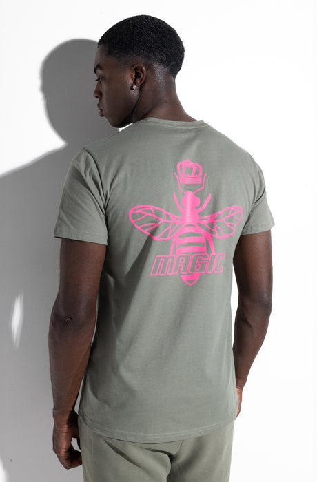 MagicBee Back Logo Tee - Vetiver