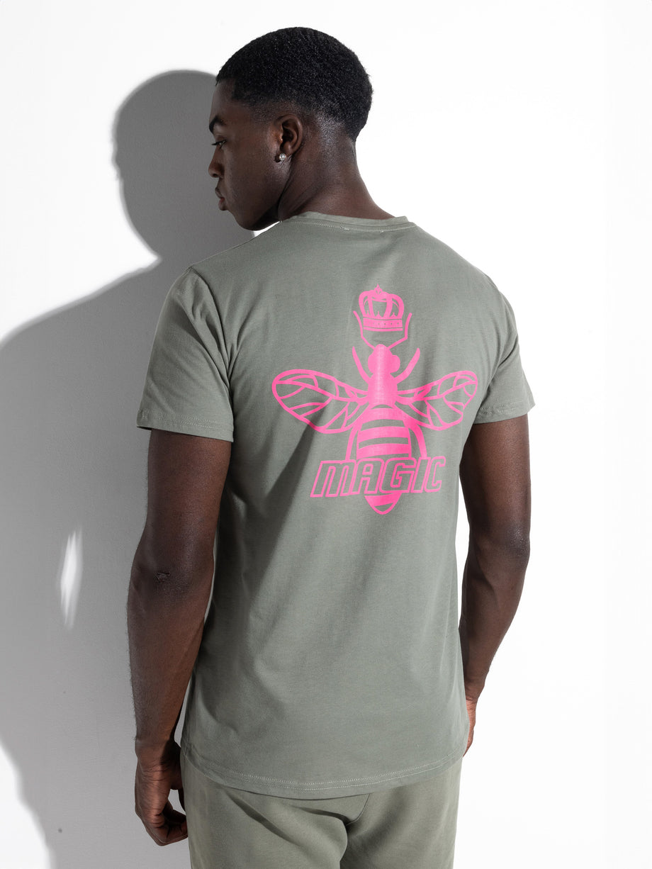 MagicBee Back Logo Tee - Vetiver