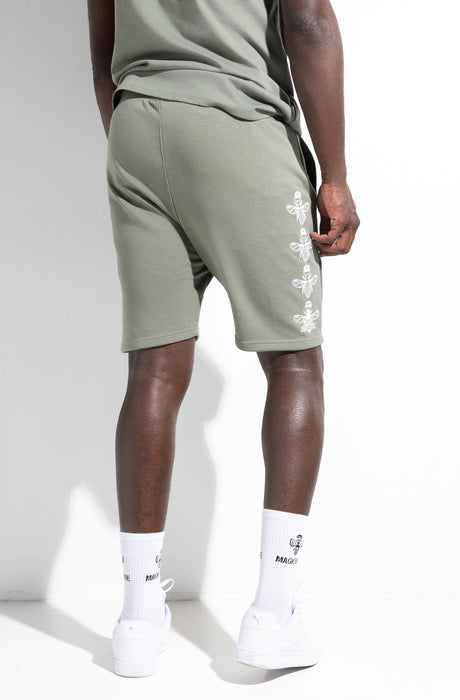 MagicBee Side Logo Shorts - Vetiver