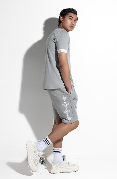 MagicBee Side Logo Shorts - Ice Grey