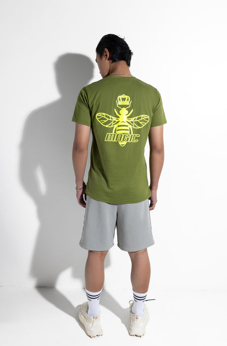 MagicBee Back Logo Tee - Khaki