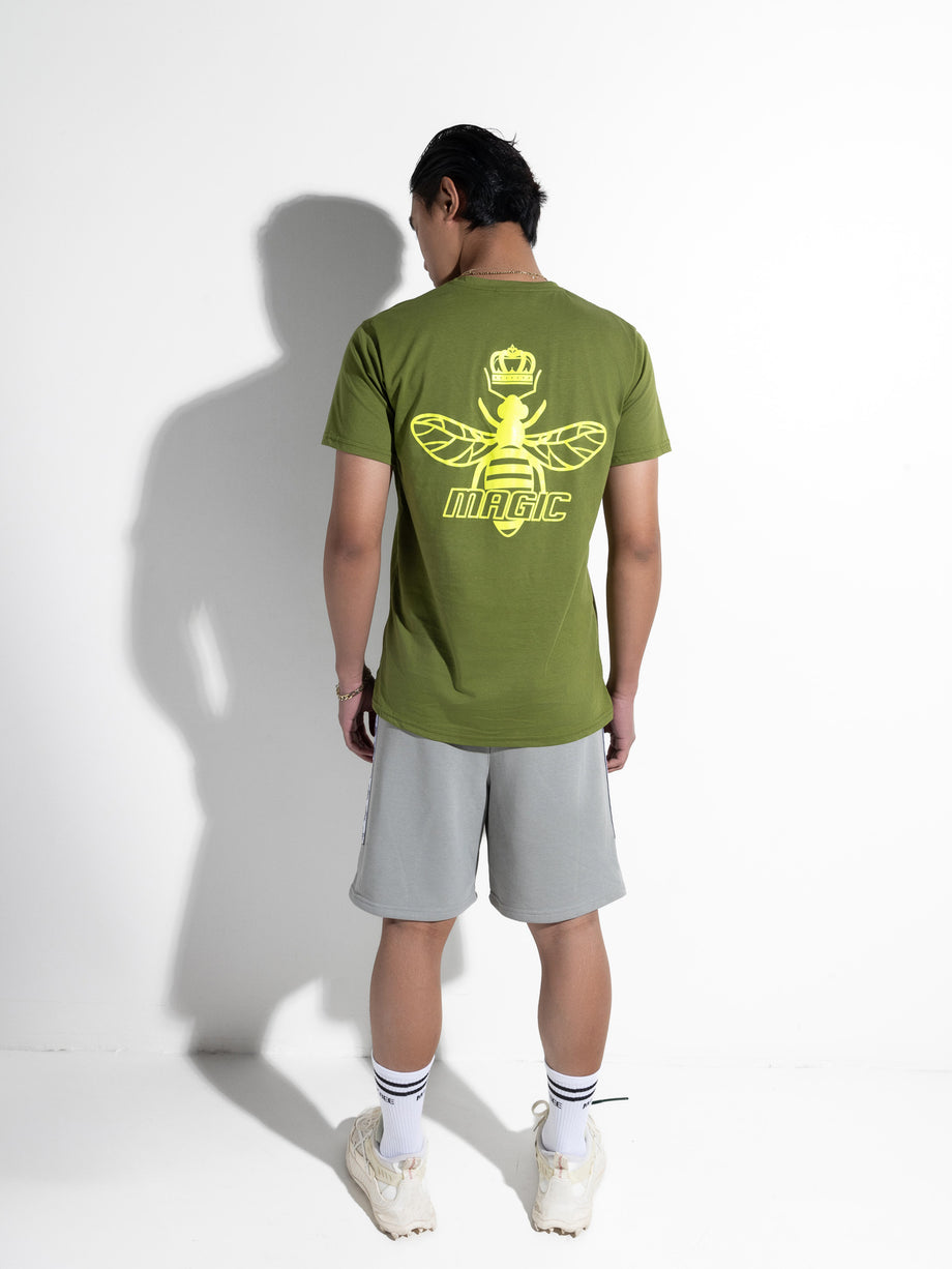 MagicBee Back Logo Tee - Khaki