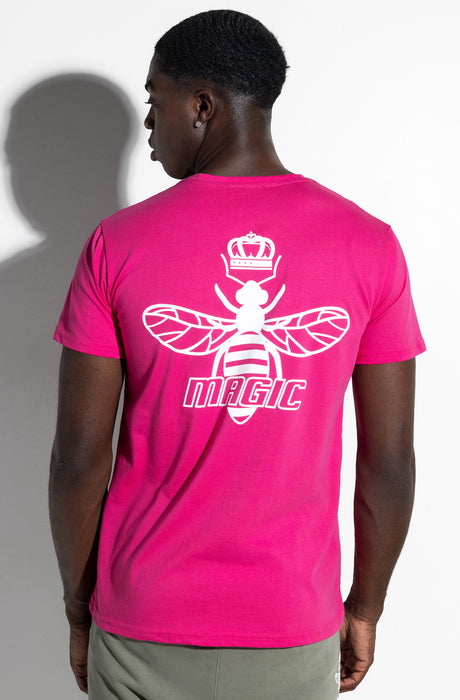 MagicBee Back Logo Tee - Fuchsia