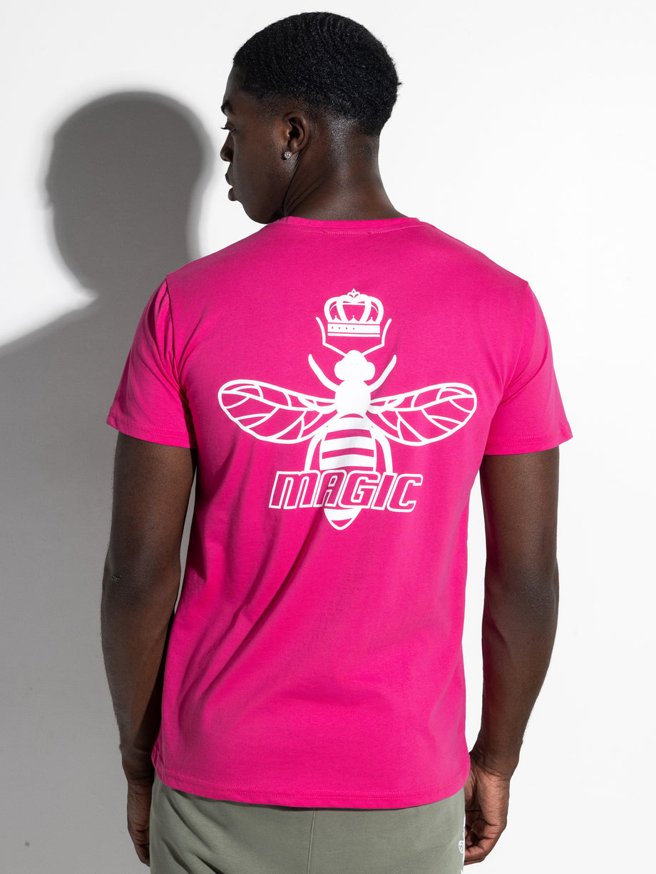 MagicBee Back Logo Tee - Fuchsia