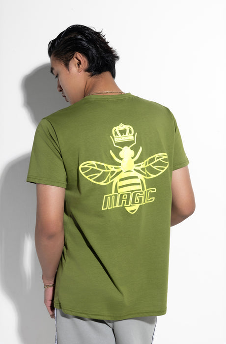 MagicBee Back Logo Tee - Khaki