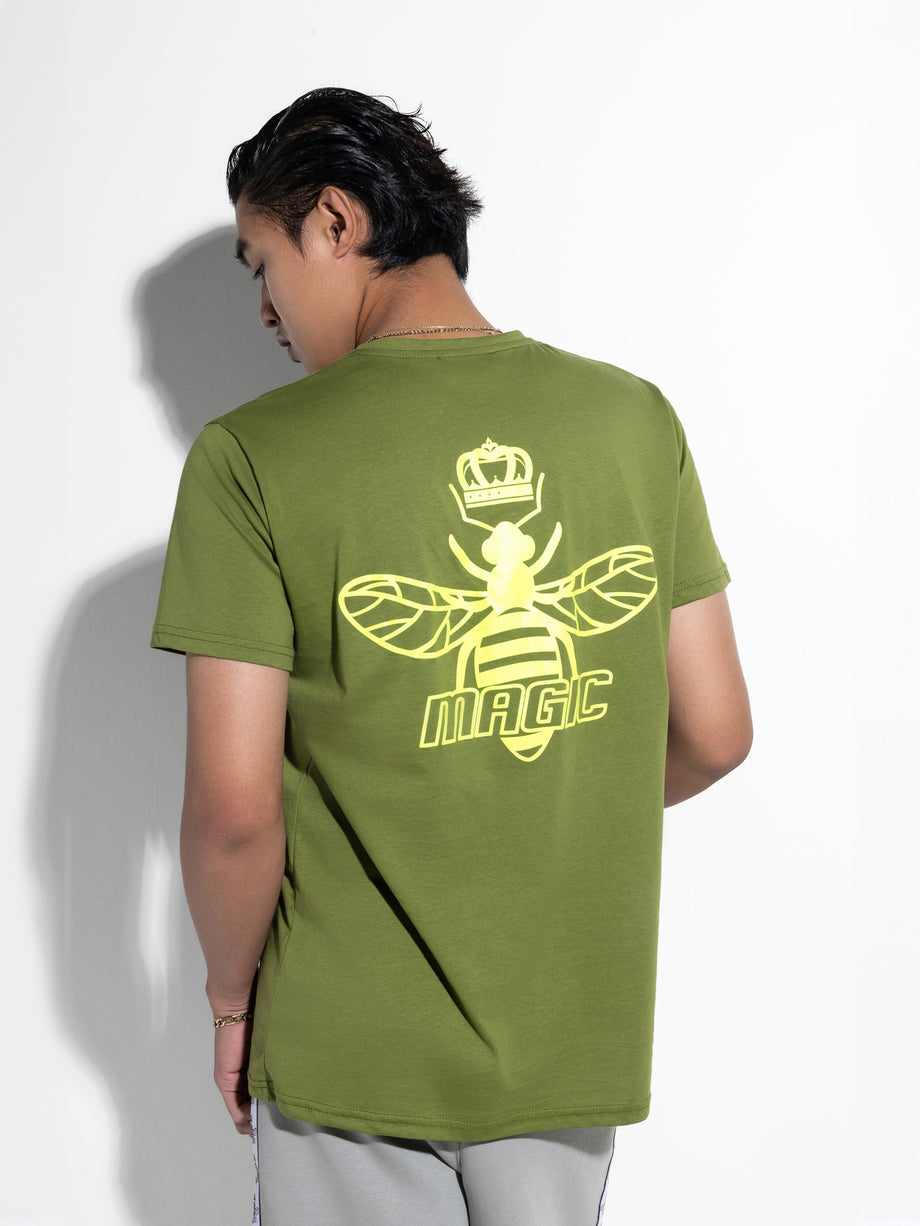 MagicBee Back Logo Tee - Khaki