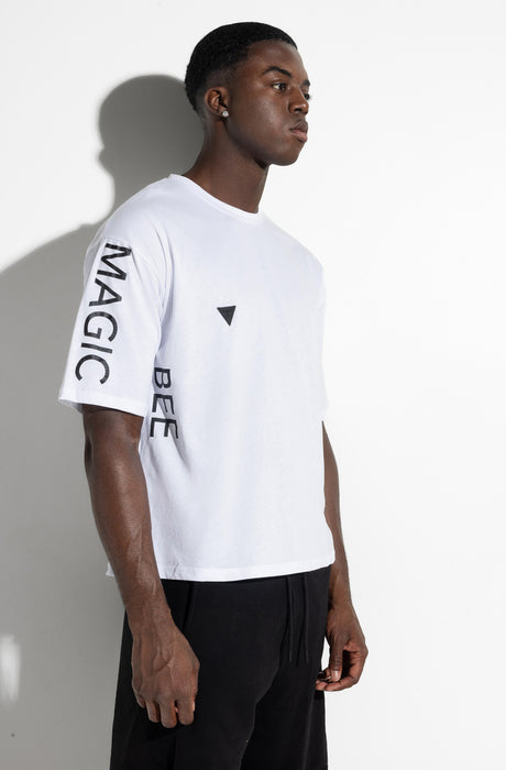 MagicBee Side Logo Oversized Tee - White