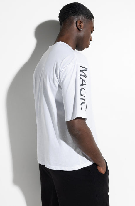 MagicBee Side Logo Oversized Tee - White