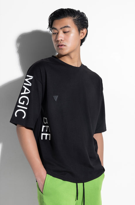 MagicBee Side Logo Oversized Tee - Black