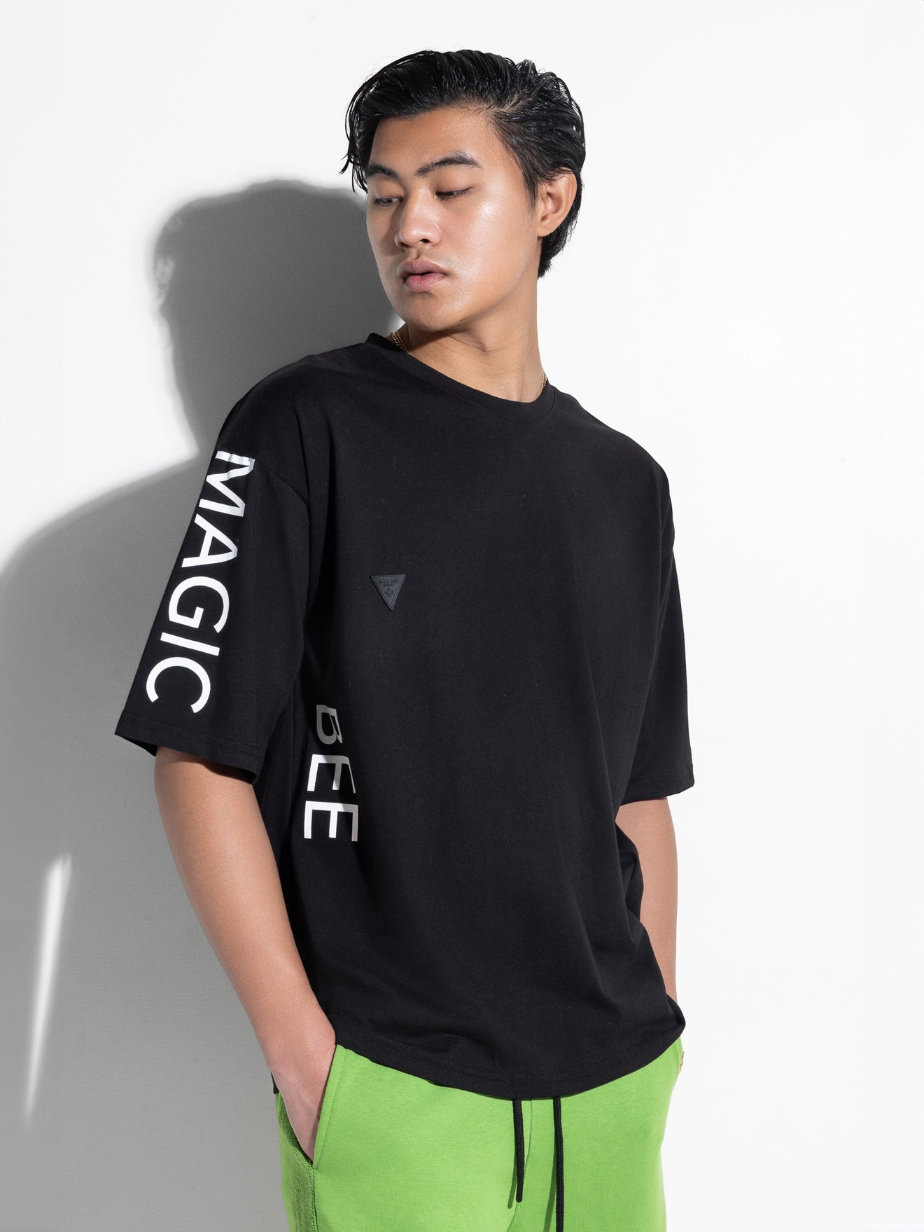 MagicBee Side Logo Oversized Tee - Black