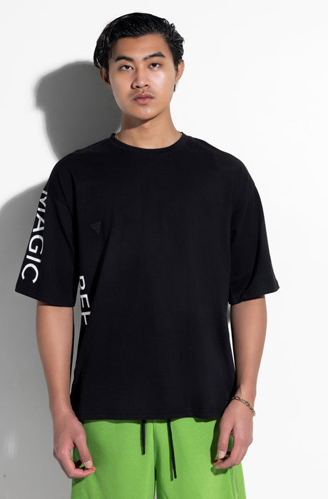 MagicBee Side Logo Oversized Tee - Black