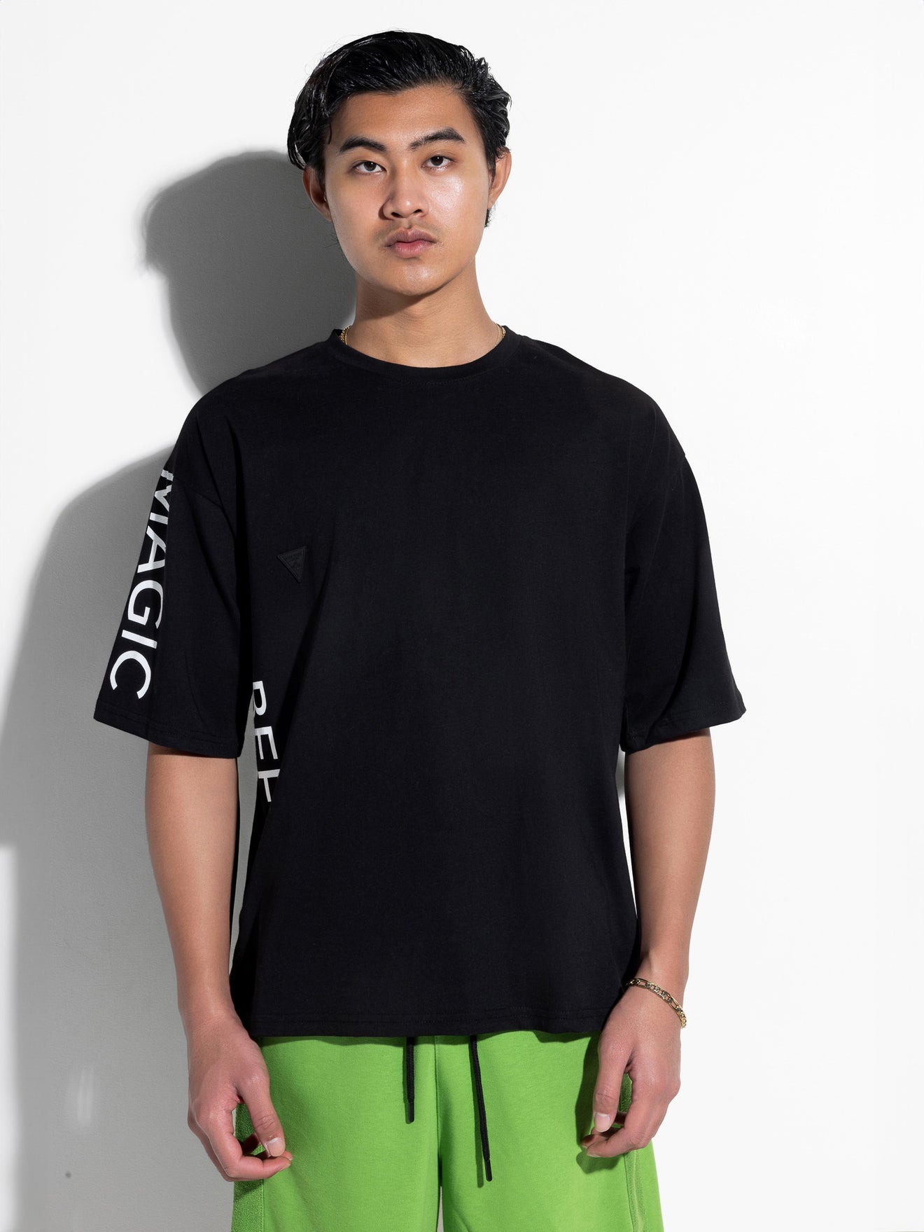 MagicBee Side Logo Oversized Tee - Black