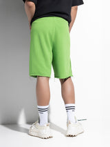 MagicBee Reverse Cotton Side Tape Shorts - Neon Yellow