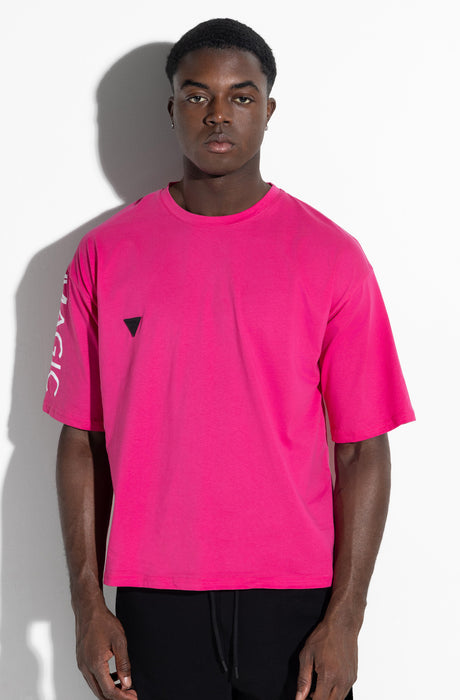 MagicBee Side Logo Oversized Tee - Fuchsia