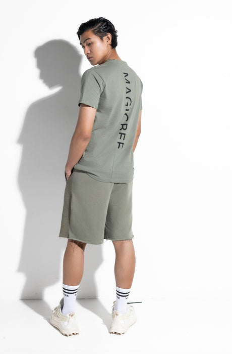 MagicBee Back Cutted Logo Tee - Ice Grey