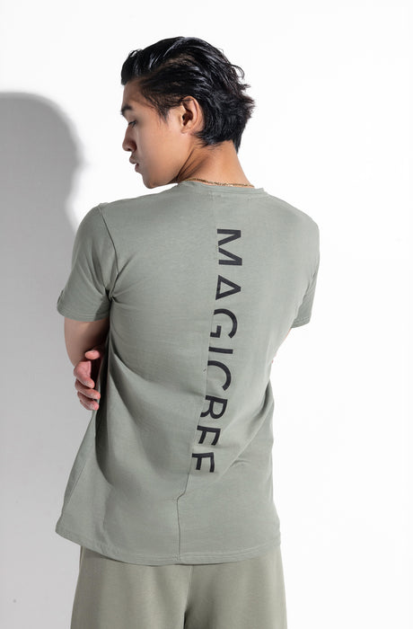 MagicBee Back Cutted Logo Tee - Ice Grey