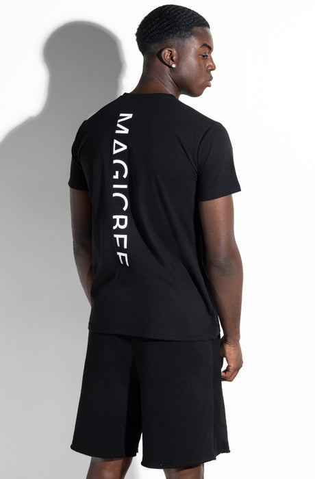 Camiseta MagicBee con logo recortado en la espalda - Negro