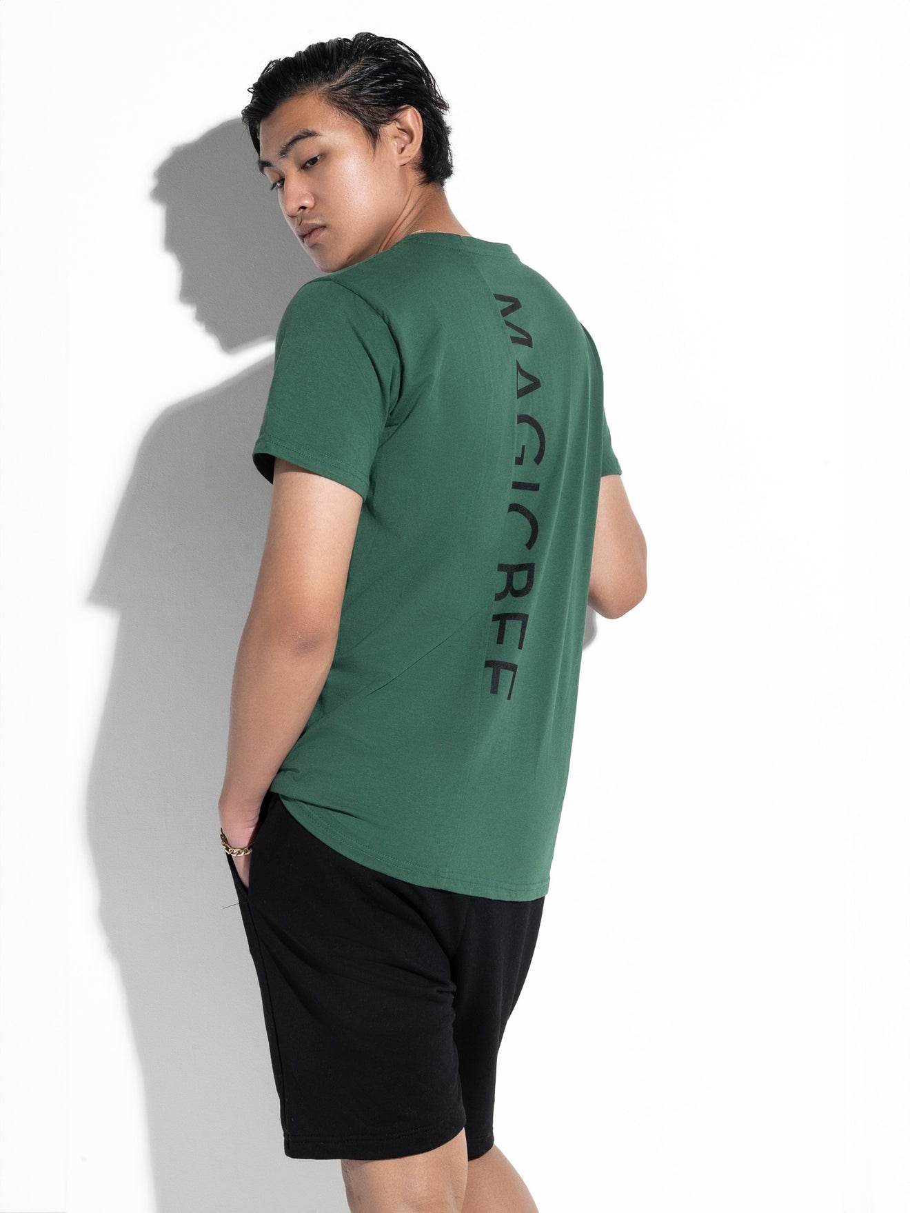 MagicBee Back Cutted Logo Tee - Green