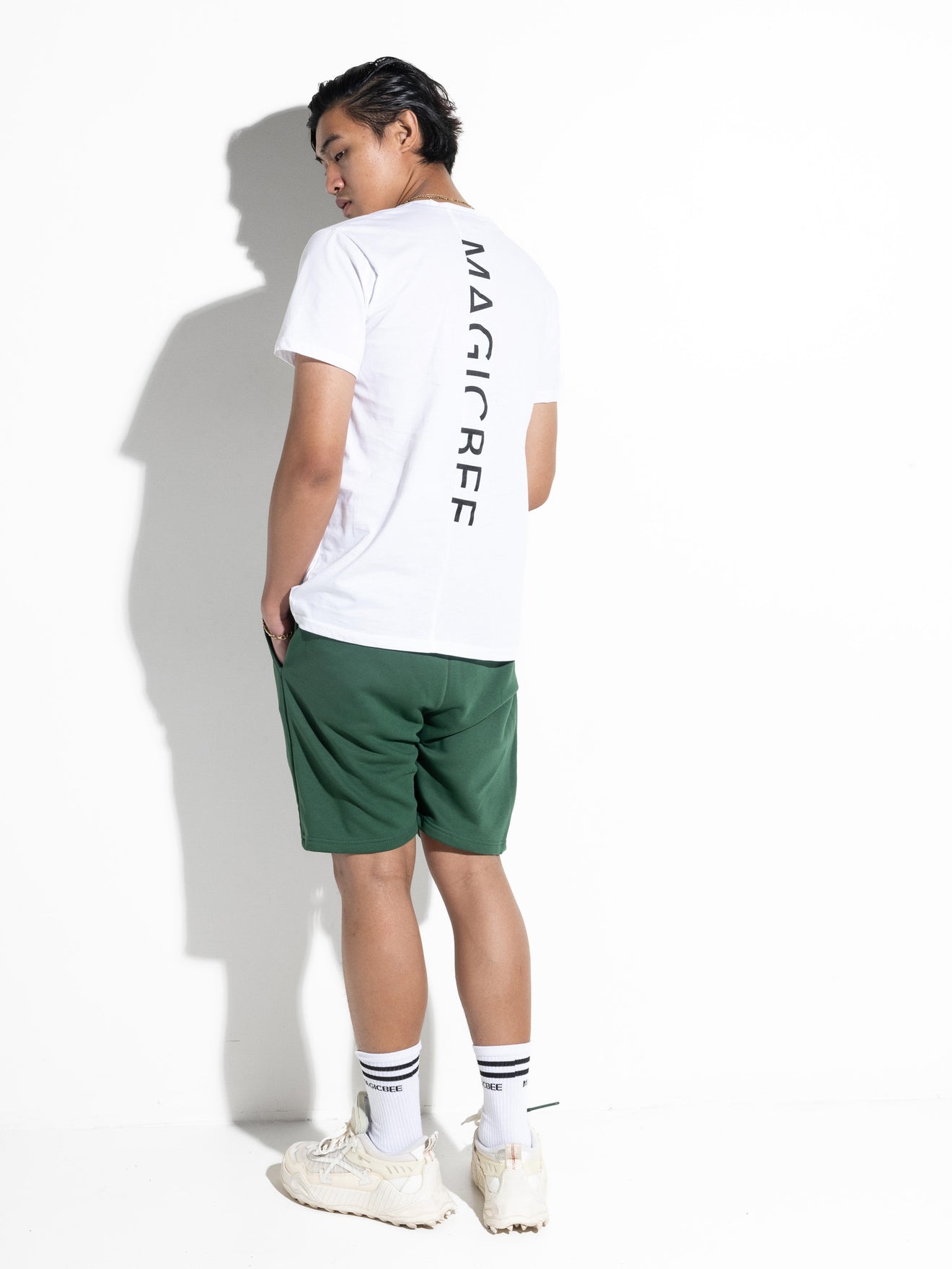 MagicBee Back Cutted Logo Tee - White