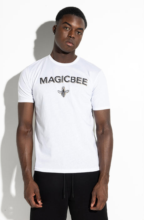 MagicBee Foil Logo - White