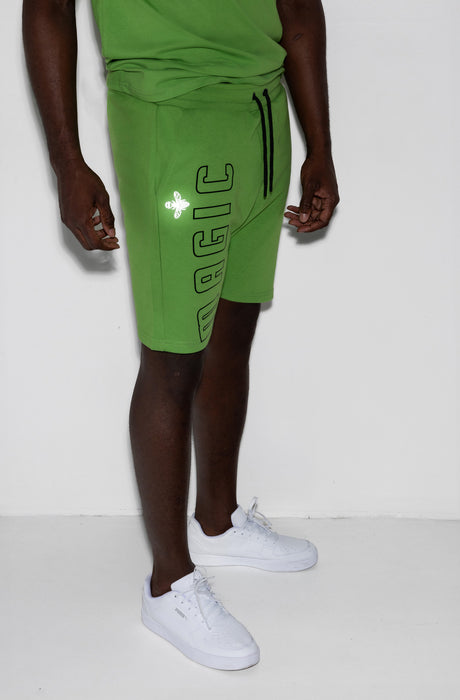 MagicBee Reflective Logo Shorts - Neon Green (Limited Edition)