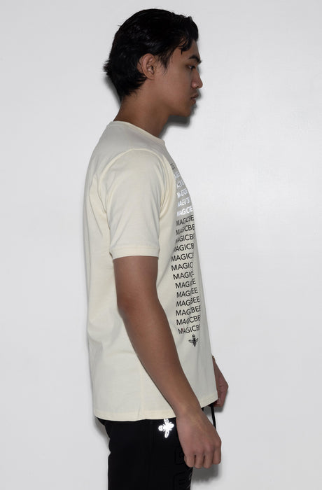 MagicBee Reflective Detail Logo Tee - Beige (Limited Edition)