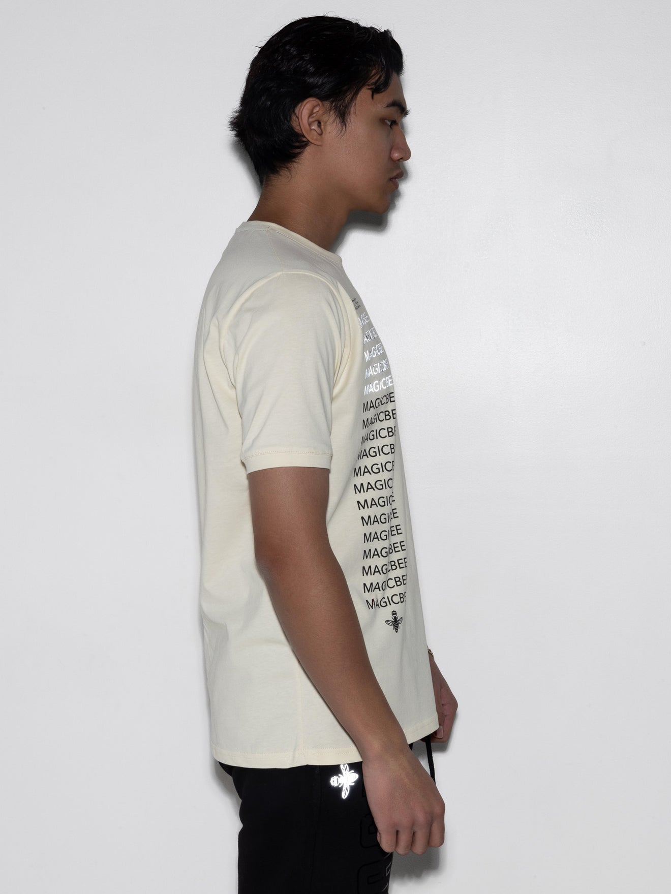 MagicBee Reflective Detail Logo Tee - Beige (Limited Edition)