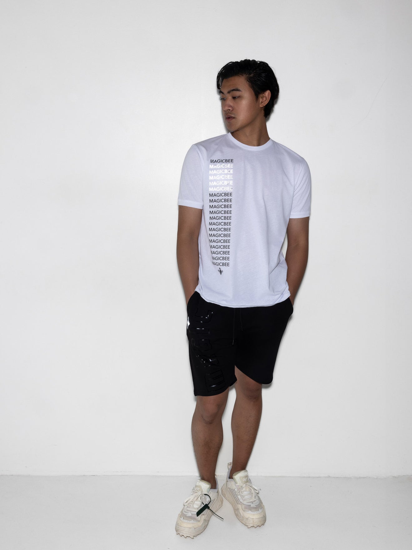 MagicBee Reflective Detail Logo Tee - White (Limited Edition)