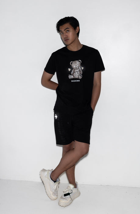 MagicBee Unisex Reflective Teddy Tee - Black (Special Edition)