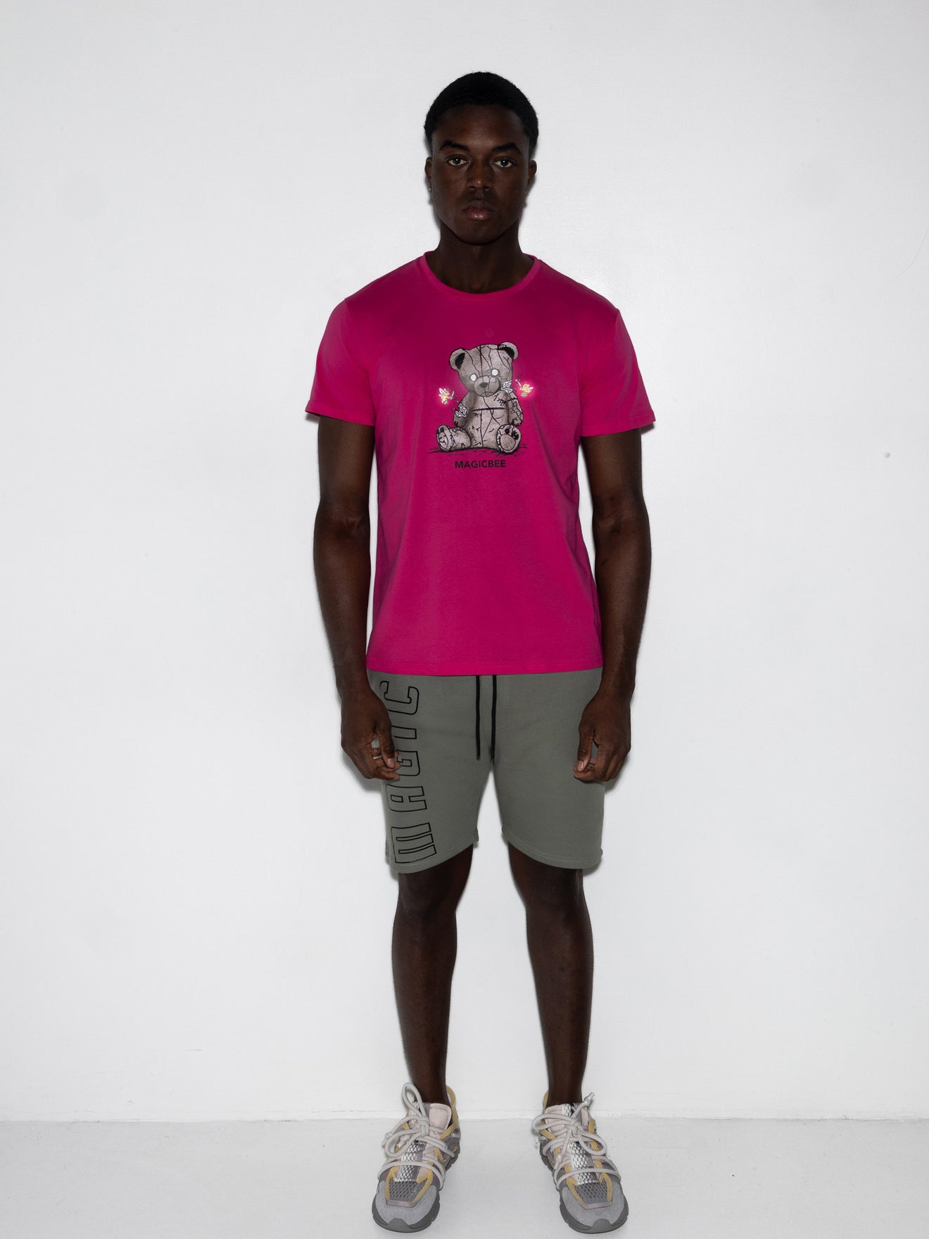 MagicBee Unisex Reflective Teddy Tee - Fuchsia (Special Edition)