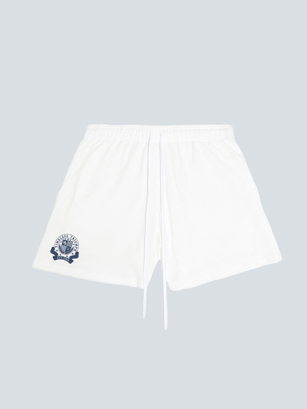 MagicBee Collegiate Logo Shorts - Off White