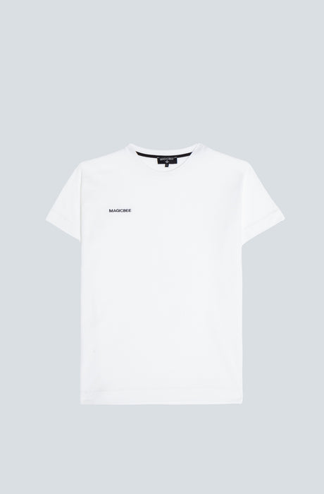 MagicBee Waffle Embroiderd Logo Tee - Off White