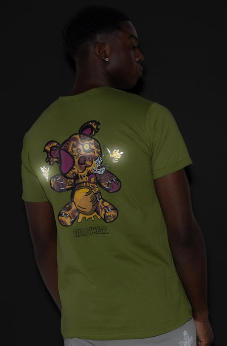 MagicBee Unisex Reflective Killed Teddy Tee - Khaki (Special Edition)