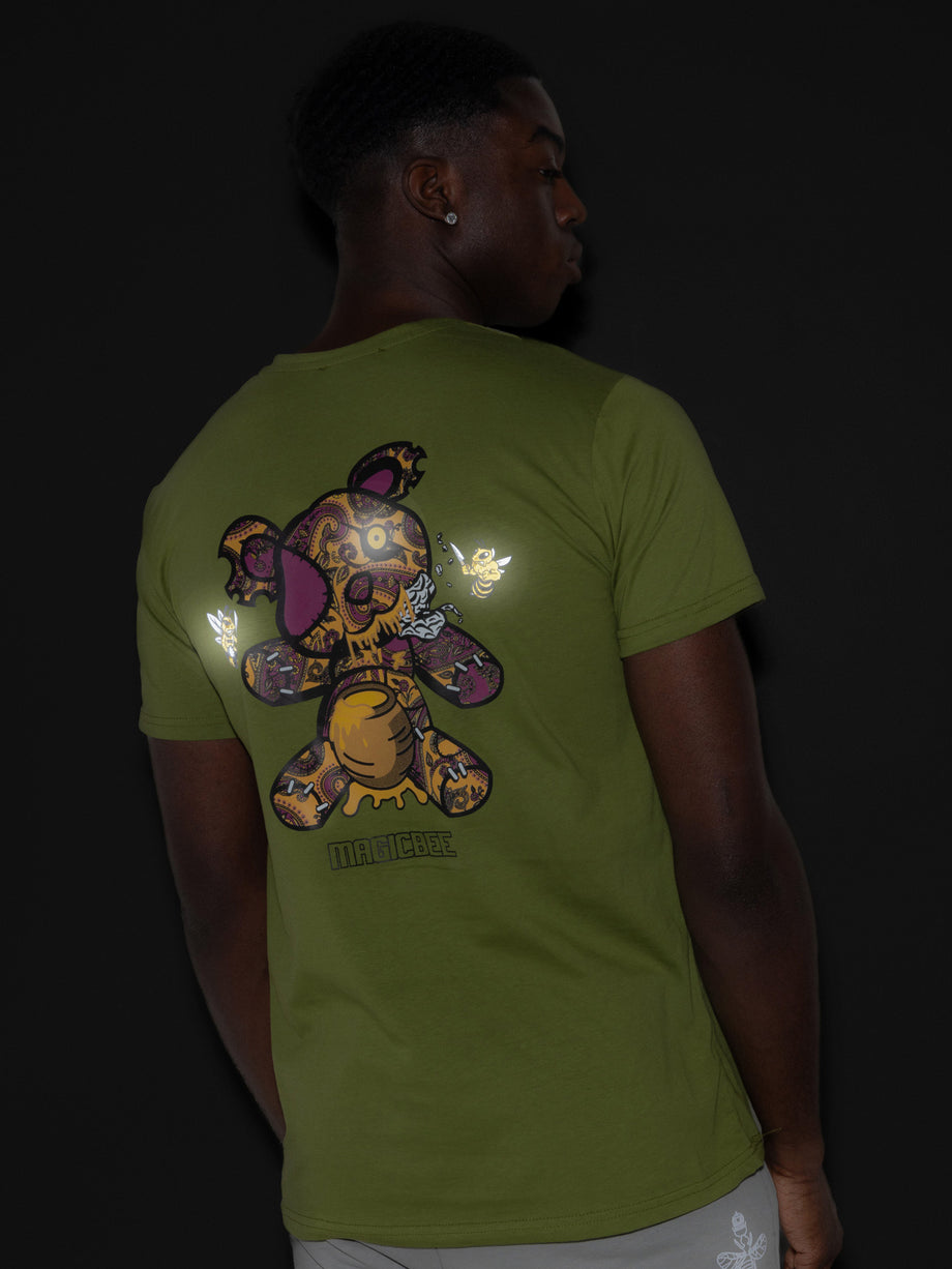 MagicBee Unisex Reflective Killed Teddy Tee - Khaki (Special Edition)