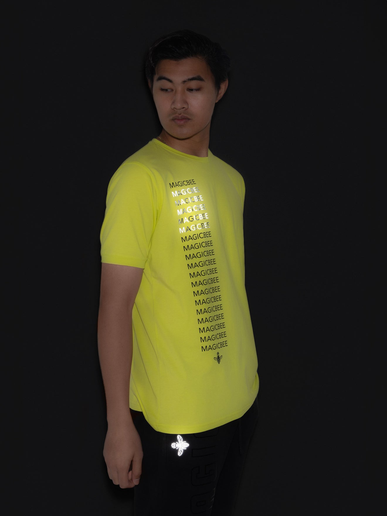 MagicBee Reflective Detail Logo Tee - Neon Green (Limited Edition)