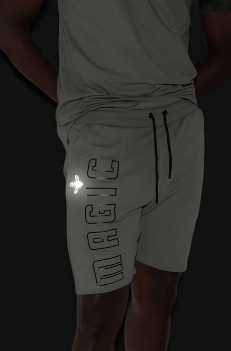 MagicBee Reflective Logo Shorts - Vetiver (Limited Edition)