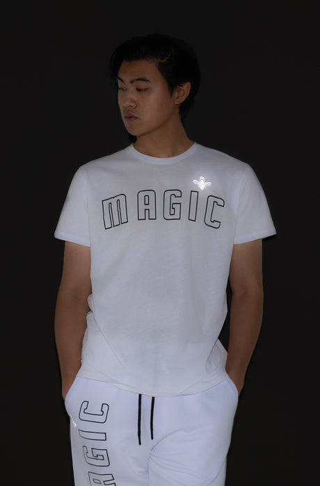 MagicBee Reflective Logo Tee - White (Limited Edition)