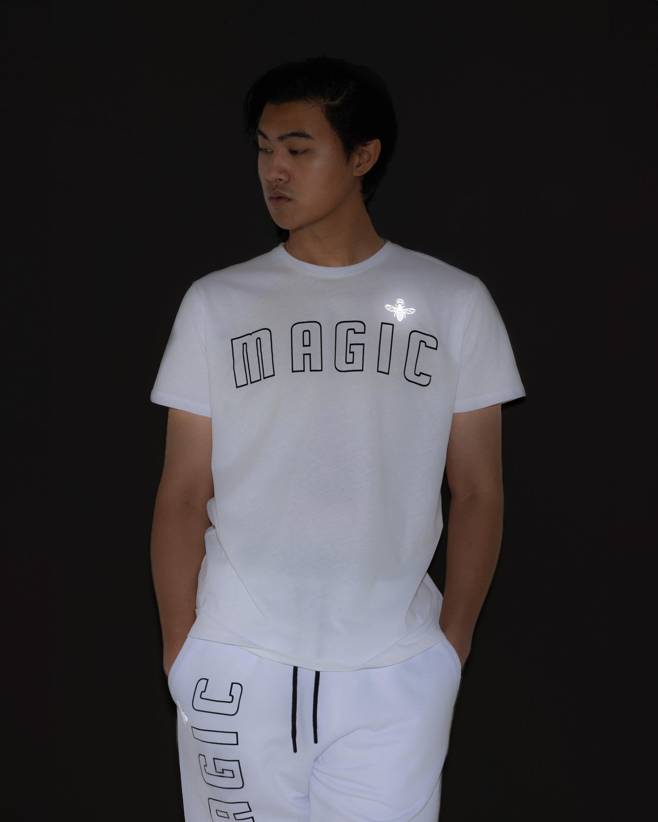 MagicBee Reflective Logo Tee - White (Limited Edition)