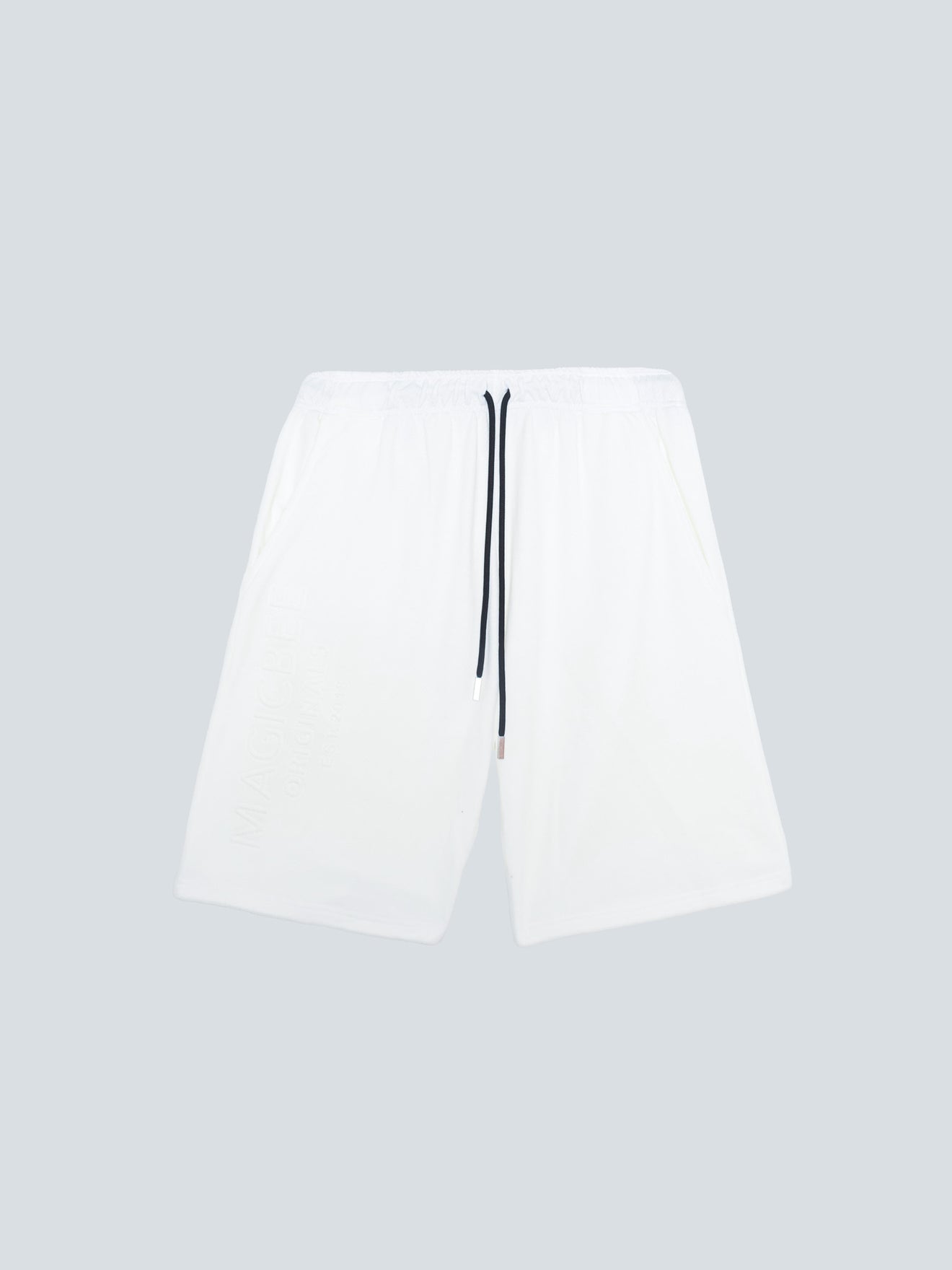MagicBee Originals Embossed Logo Shorts - Off White