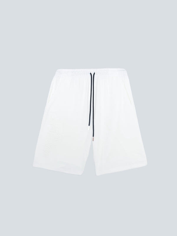MagicBee Originals Embossed Logo Shorts - Off White