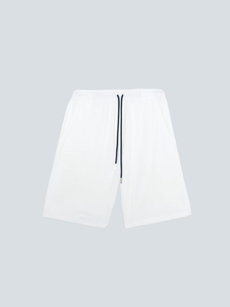 MagicBee Originals Embossed Logo Shorts - Off White