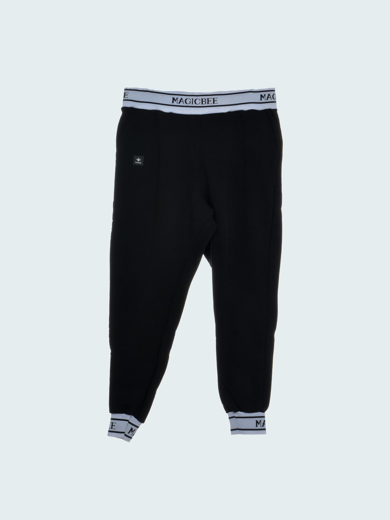 MagicBee White Rib Pants - Black