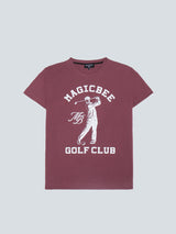 MagicBee Golf Logo Tee - Burgundy