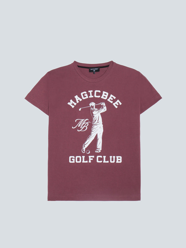 MagicBee Golf Logo Tee - Burgundy