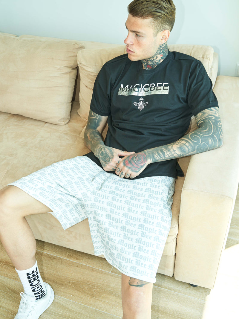 MagicBee Silver Foil Tee - Black